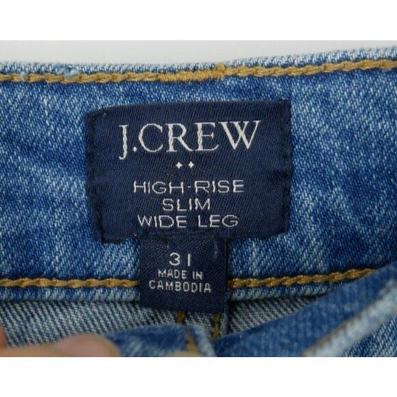 NWOT J Crew Slim Wide-Leg Jean Blue 31 - Picture 5 of 6